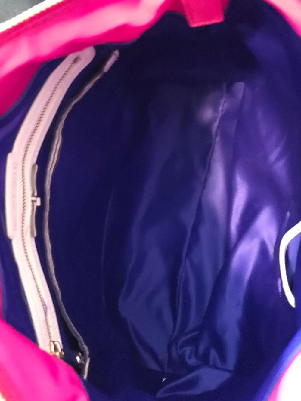 henri bendel Hot Pink Nylon & Leather Tote Backpack